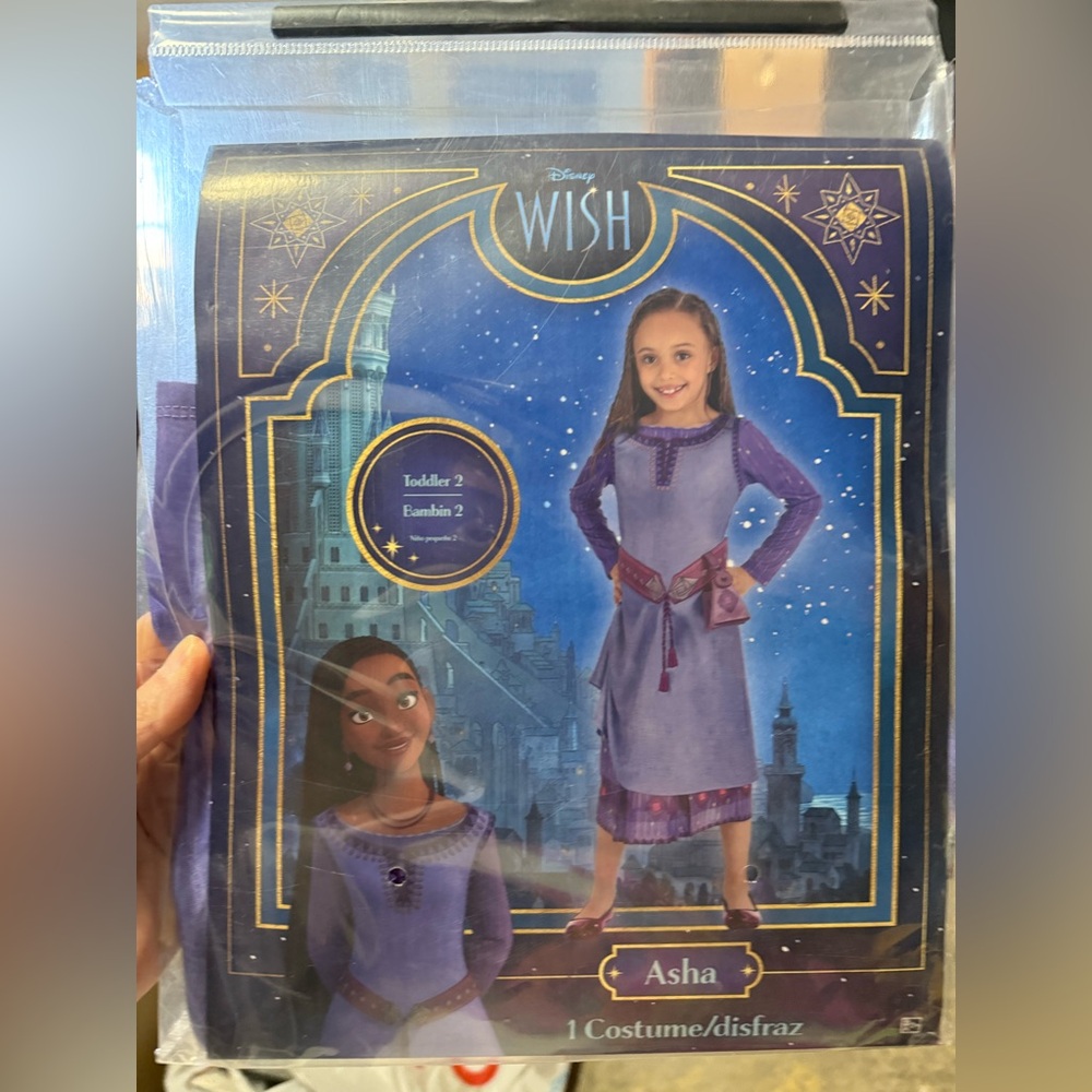 Disney 2T Toddler Asha Purple Medieval Fantasy Dress Costume PARTY CITY NWT